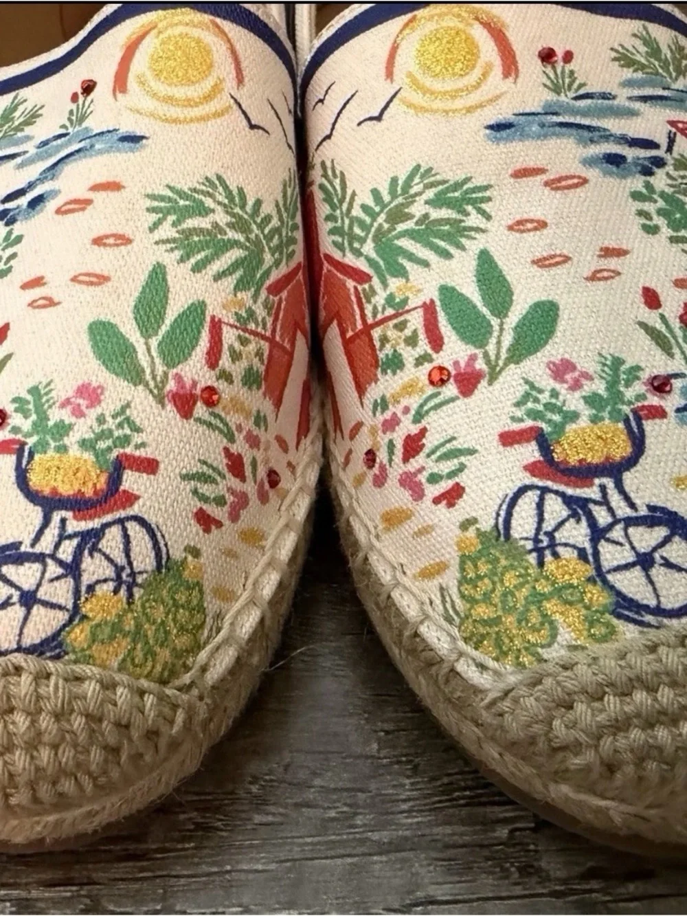 kate spade Multicolor Floral & Seaside Canvas Espadrilles
